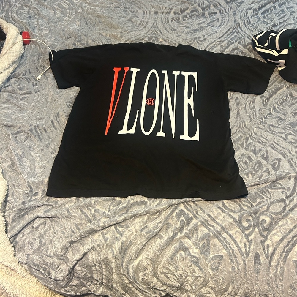 Authentic VLONE Black and Red Clot Dragon tee